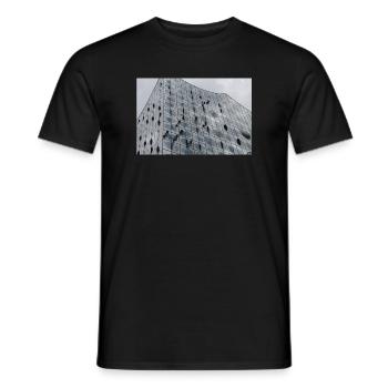 Elbphilharmonie with window cleaners - Men's T-Shirt - black - Front - AI Model Male 178 light (178cm)