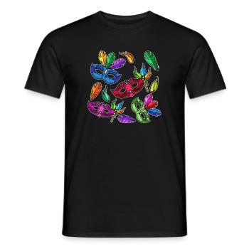 Costume Masks Carnival Carnival - Men's T-Shirt - black - Front - AI Model Male 178 light (178cm)
