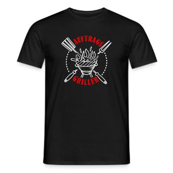 Auftragsgriller Grillen BBQ Grillmeister Geschenk - Männer T-Shirt - Schwarz - Vorne - AI Model Male 178 light (178cm)