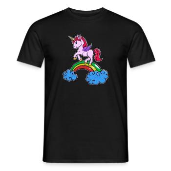 Einhorn Cool Tier - Männer T-Shirt - Schwarz - Vorne - AI Model Male 178 light (178cm)