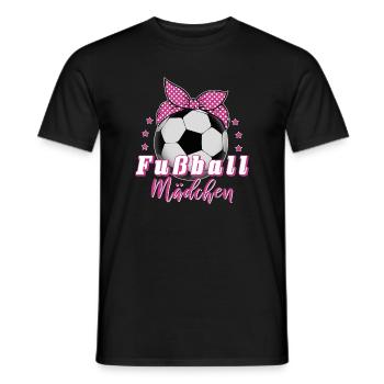 Fußball Mädchen Frauenfußball Fußballerin Geschenk - Männer T-Shirt - Schwarz - Vorne - AI Model Male 178 light (178cm)