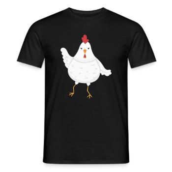 Poulet poules - T-shirt homme - noir - Devant - AI Model Male 178 light (178cm)