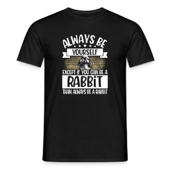 Hase - Männer T-Shirt - Schwarz - Vorne - AI Model Male 178 light (178cm)