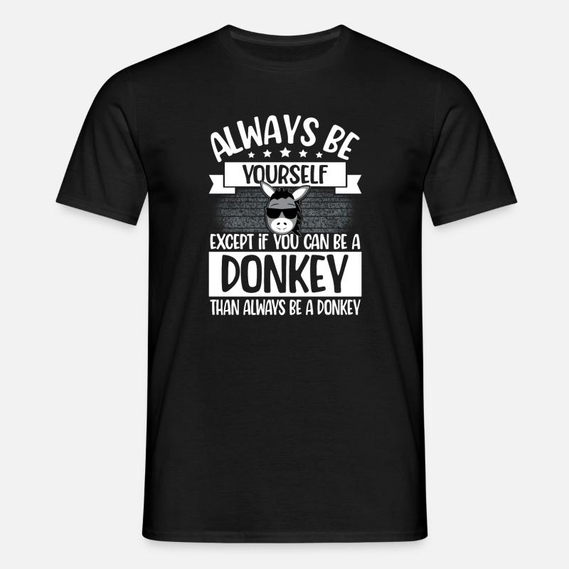 Esel - Männer T-Shirt - Schwarz