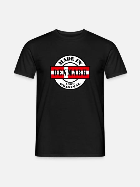 MADE IN DENMARK, Dänemark Kopenhagen Skandinavien - Männer T-Shirt - Schwarz