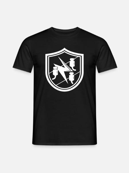 Elektriker Elektroniker Zunftzeichen Wappen Schild - Männer T-Shirt - Schwarz