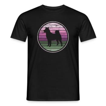 Akita Shiba Inu dog - Men's T-Shirt - black - Front - AI Model Male 178 light (178cm)