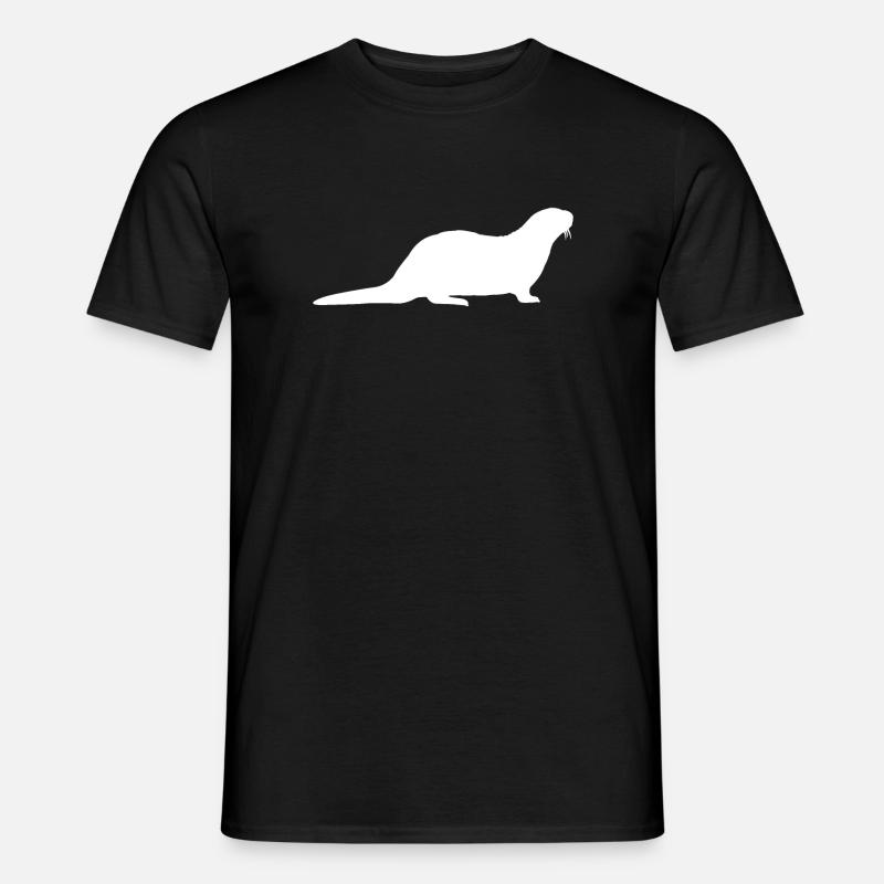 Otter - Männer T-Shirt - Schwarz