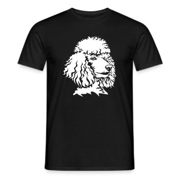 Pudel Kopf "Black Edition" - Männer T-Shirt - Schwarz - Vorne - AI Model Male 178 light (178cm)