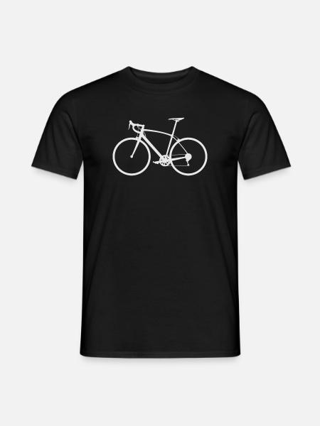 Minimal Bicycle Line Art - Men's T-Shirt - black