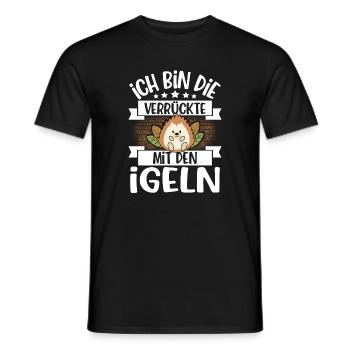 Igel - Männer T-Shirt - Schwarz - Vorne - AI Model Male 178 light (178cm)