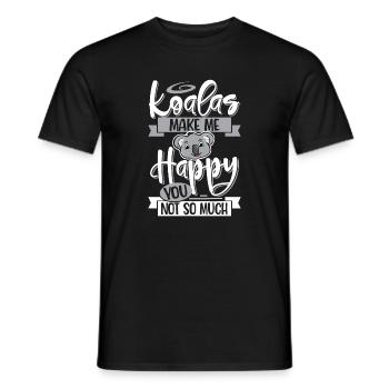 Koala - Männer T-Shirt - Schwarz - Vorne - AI Model Male 178 light (178cm)