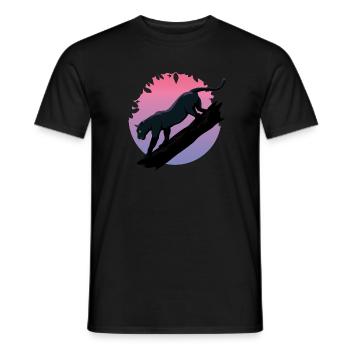 Panthère noire animal de la jungle - T-shirt homme - noir - Devant - AI Model Male 178 light (178cm)