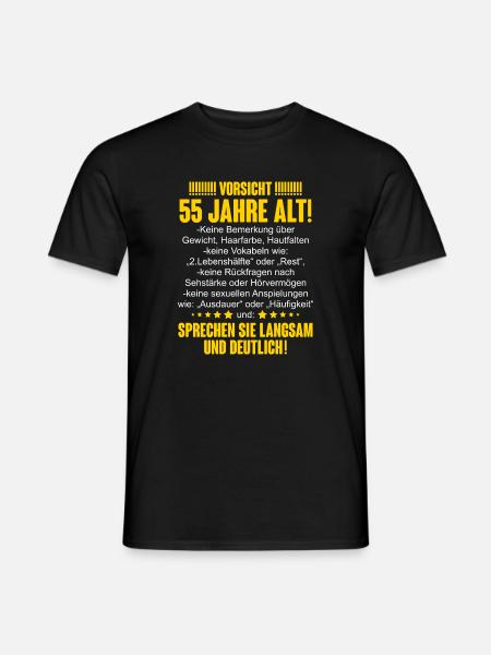 55. Geburtstag - Männer T-Shirt - Schwarz