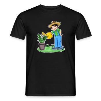 Jardin motif jardin cadeau jardinier - T-shirt homme - noir - Devant - AI Model Male 178 light (178cm)