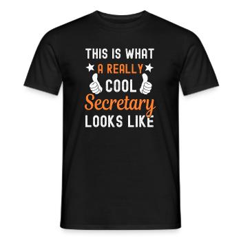 Sekretär Sekretärin - Männer T-Shirt - Schwarz - Vorne - AI Model Male 178 light (178cm)