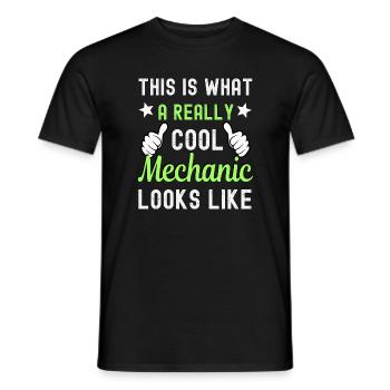 Mécanicien mécanicien - T-shirt homme - noir - Devant - AI Model Male 178 light (178cm)