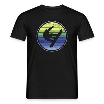 Snowboard Snowboarder - Männer T-Shirt - Schwarz - Vorne - AI Model Male 178 light (178cm)