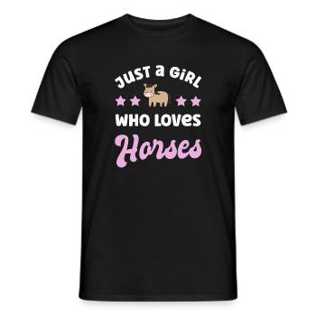 Cheval chevaux - T-shirt homme - noir - Devant - AI Model Male 178 light (178cm)