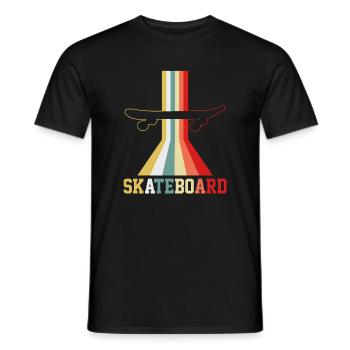 Skateboarden Skateboard Skateboarder Vintage - Männer T-Shirt - Schwarz - Vorne - AI Model Male 178 light (178cm)