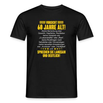 60. Geburtstag Lustiger Spruch - Männer T-Shirt - Schwarz - Vorne - AI Model Male 178 light (178cm)