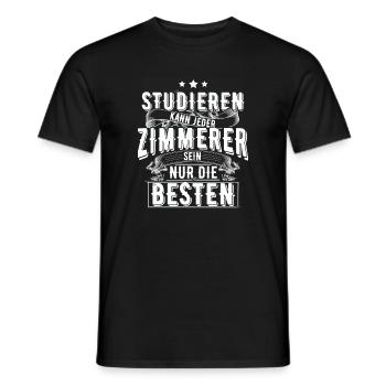 Zimmerer - Männer T-Shirt - Schwarz - Vorne - AI Model Male 178 light (178cm)