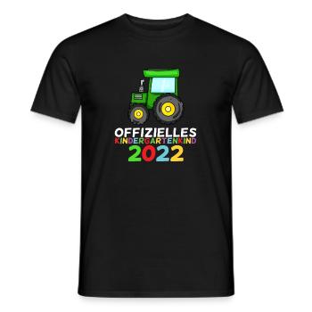 Kindergarten 2022 Traktor Geschenk - Männer T-Shirt - Schwarz - Vorne - AI Model Male 178 light (178cm)
