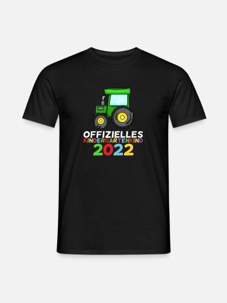 Kindergarten 2022 Traktor Geschenk - Männer T-Shirt - Schwarz