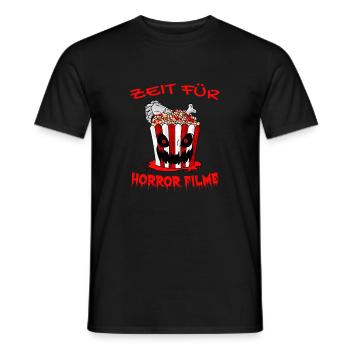 Horrorfilm Horror Film Popcorn Geschenk - Männer T-Shirt - Schwarz - Vorne - AI Model Male 178 light (178cm)