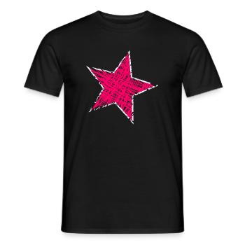 STAR. STARS. STAR. STARS. FEAST. ANNIVERSARY - Men's T-Shirt - black - Front - AI Model Male 178 light (178cm)