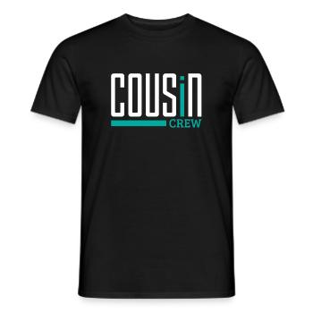 Cousin Cousin Crew - Männer T-Shirt - Schwarz - Vorne - AI Model Male 178 light (178cm)