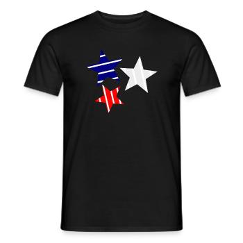 STAR. STARS. STAR. STARS. FEAST. ANNIVERSARY - Men's T-Shirt - black - Front - AI Model Male 178 light (178cm)