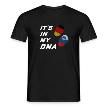 In meiner DNA Deutschland und Slowenien - Männer T-Shirt - Schwarz - Vorne - AI Model Male 178 light (178cm)