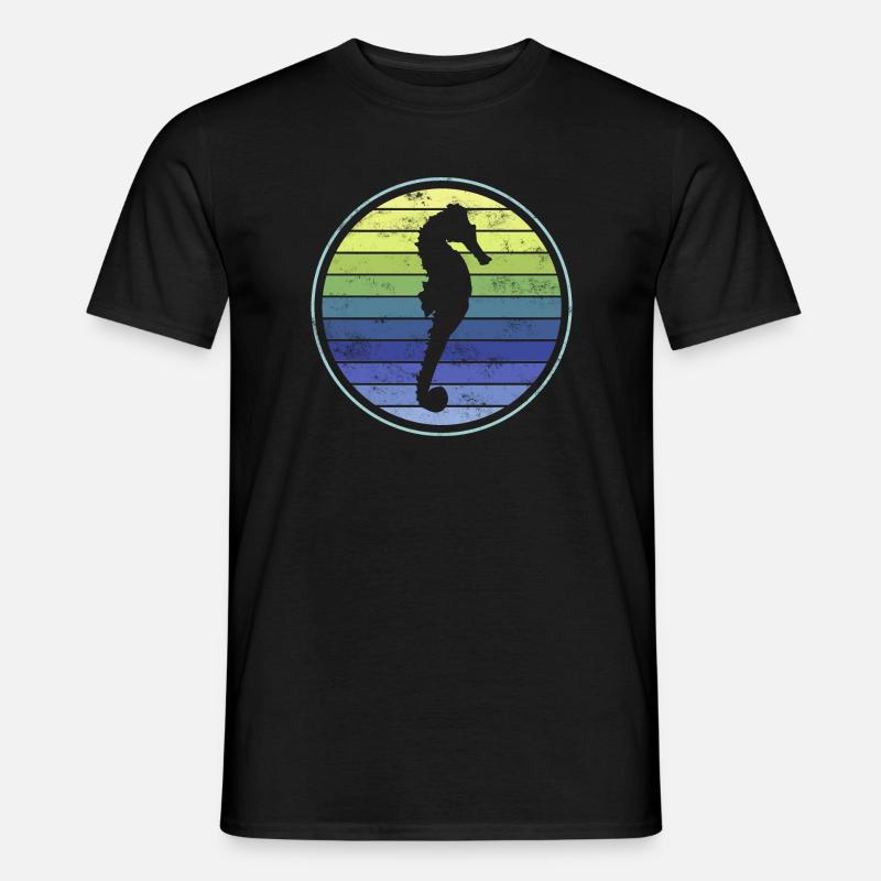 Seepferd Seepferdchen - Männer T-Shirt - Schwarz