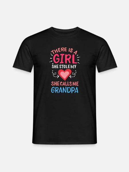 Opa Großvater Vatertag - Männer T-Shirt - Schwarz