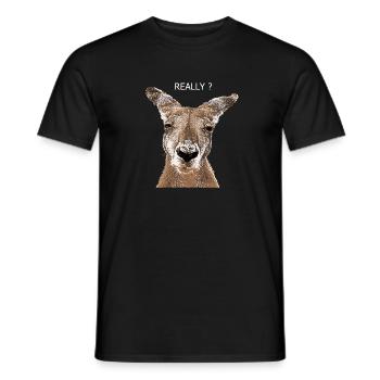 Kangaroo really - Men's T-Shirt - black - Front - AI Model Male 178 light (178cm)