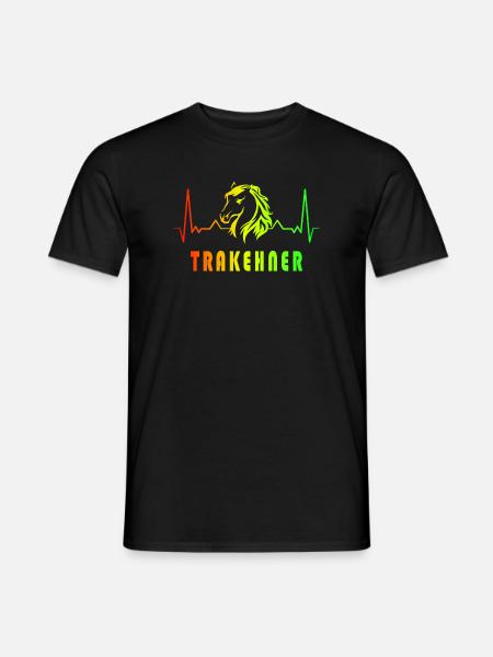 Trakehner Pferde Herzfrequenz Design - Männer T-Shirt - Schwarz
