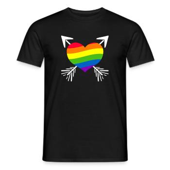 Arc-en-ciel - T-shirt homme - noir - Devant - AI Model Male 178 light (178cm)