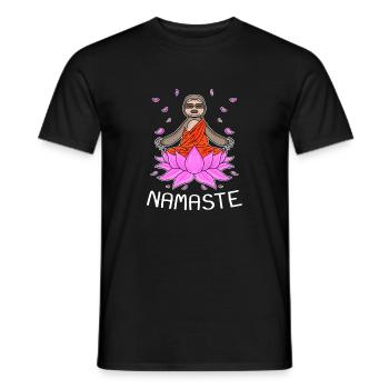 Yoga Namaste Sloth - Men's T-Shirt - black - Front - AI Model Male 178 light (178cm)