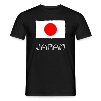 DRAPEAU. JAPON. JAPAN. ASIE. ASIATIQUE. SPORT - T-shirt homme - noir - Devant - AI Model Male 178 light (178cm)