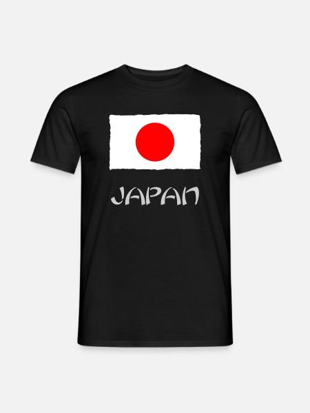 FLAG. JAPAN. JAPAN. ASIA. ASIAN. SPORT - Men's T-Shirt - black