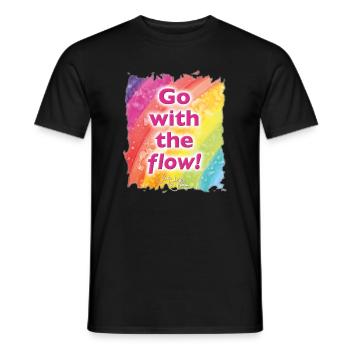 Rainbow flow - Sonja Ariel von Staden - Männer T-Shirt - Schwarz - Vorne - AI Model Male 178 light (178cm)