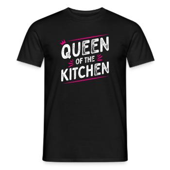 Queen of the Kitchen - Kochschürze - Chefköchin - Männer T-Shirt - Schwarz - Vorne - AI Model Male 178 light (178cm)
