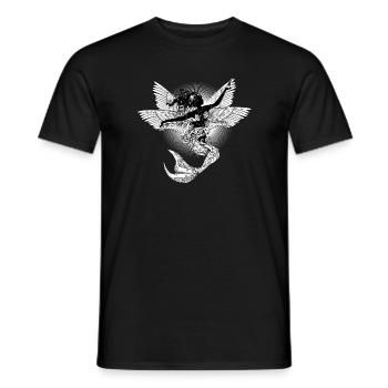 Créature mystique la sirène volante - T-shirt homme - noir - Devant - AI Model Male 178 light (178cm)