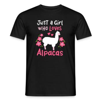 Alpakas Alpaka-Liebhaber - Männer T-Shirt - Schwarz - Vorne - AI Model Male 178 light (178cm)