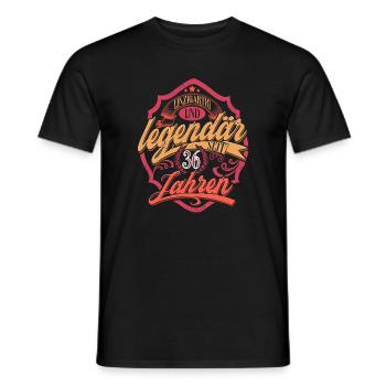 36. Geburtstag - Männer T-Shirt - Schwarz - Vorne - AI Model Male 178 light (178cm)