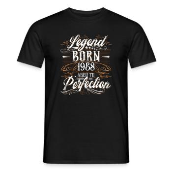 1958 Legend Year of construction Year of birth Year - Men's T-Shirt - black - Front - AI Model Male 178 light (178cm)