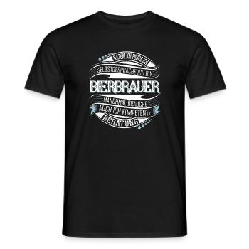 Bierbrauer - Männer T-Shirt - Schwarz - Vorne - AI Model Male 178 light (178cm)