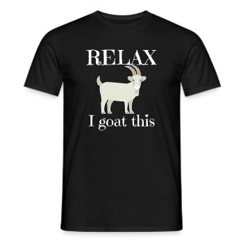 Relax I Goat This - Men's T-Shirt - black - Front - AI Model Male 178 light (178cm)