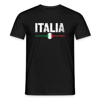 Italien Flagge Italienisch - Männer T-Shirt - Schwarz - Vorne - AI Model Male 178 light (178cm)